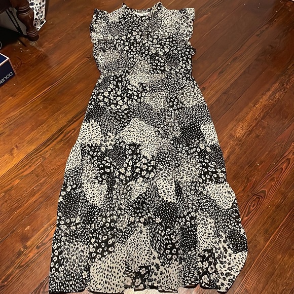 BB Dakota by Steve Madden Women’s Black and White Patterned Dress Size L - Picture 1 of 7